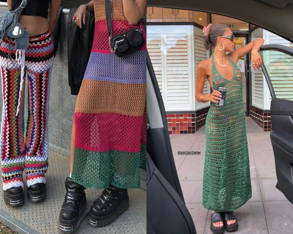 crochet outfits at a festival