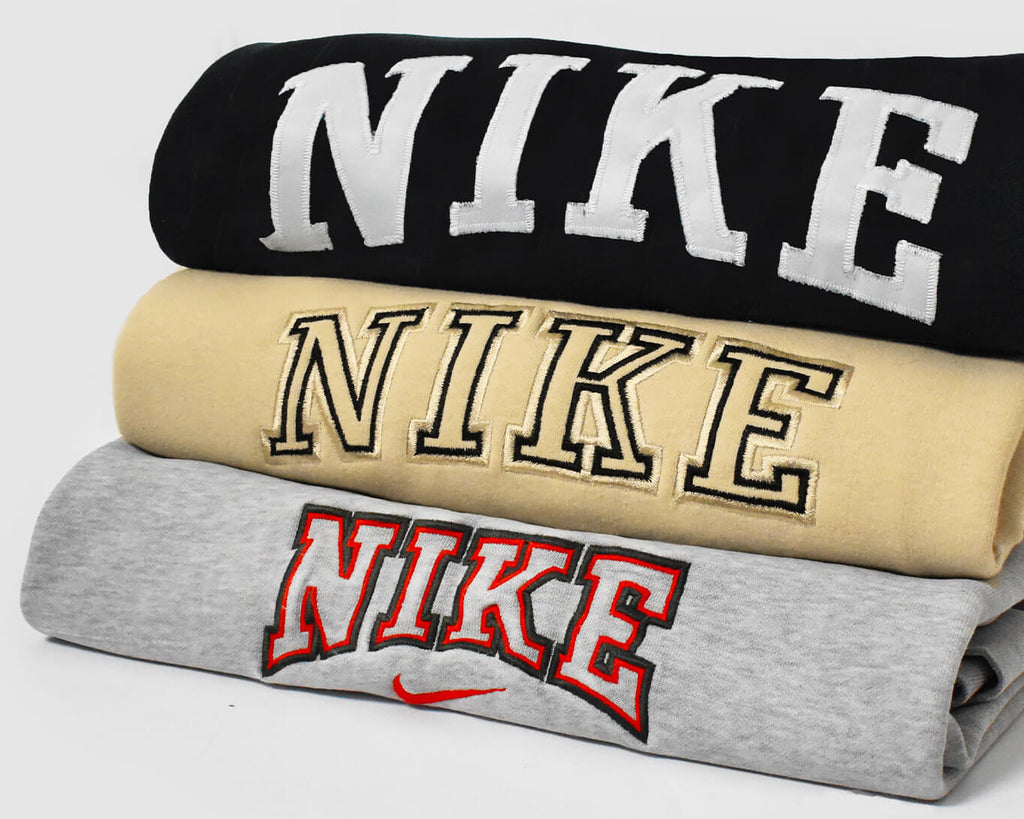 nike stacked spellout sweatshirt