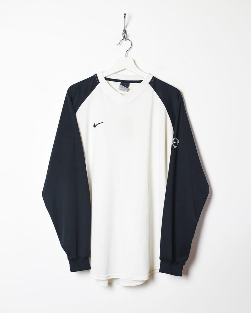 White Nike Long Sleeved T-Shirt - X-Large
