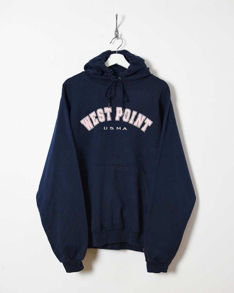 Vintage 90s Cotton Mix Navy Champion West Point Usma Hoodie