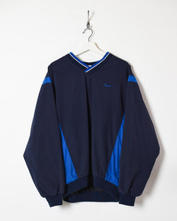 Vintage 00s Polyester Navy Nike Pullover Windbreaker Jacket - Large– Domno Vintage