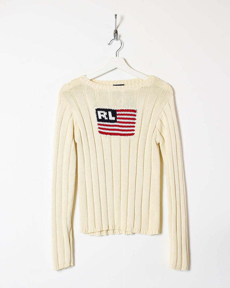 Ralph Lauren Women's Polo Jeans Co Knitted Sweatshirt - Large | Domno  Vintage