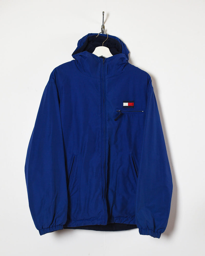 Vintage 90s Blue Tommy Hilfiger Reversible Fleece Jacket - Polyester– Domno Vintage