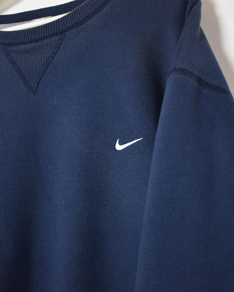 Vintage 00s Cotton Plain Navy Nike Sweatshirt - XX-Large– Domno