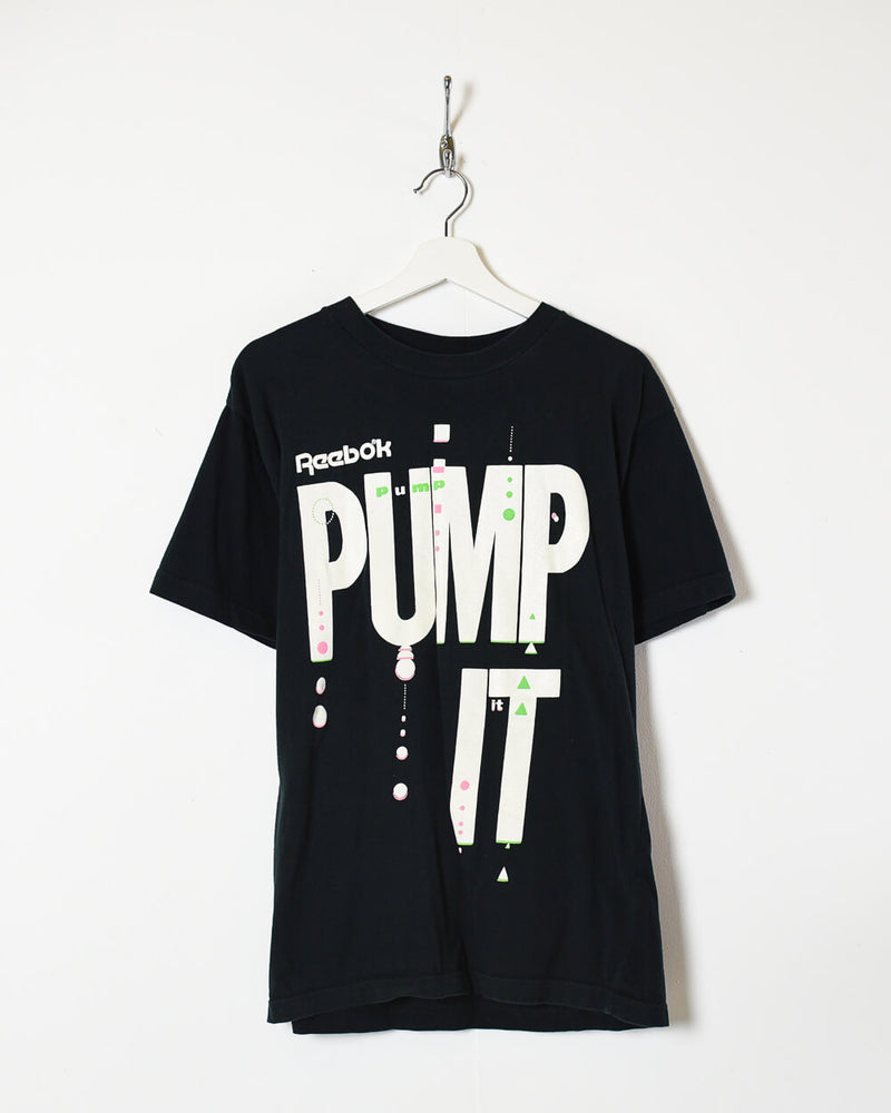 Vintage 90s Black Pump it T-Shirt - Domno Vintage