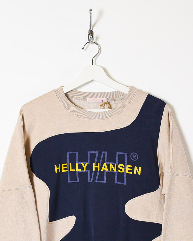 Invloedrijk Kapitein Brie Literatuur Vintage 00s Cotton Colour-Block Navy Helly Hansen Rework Sweatshirt -  Large– Domno Vintage