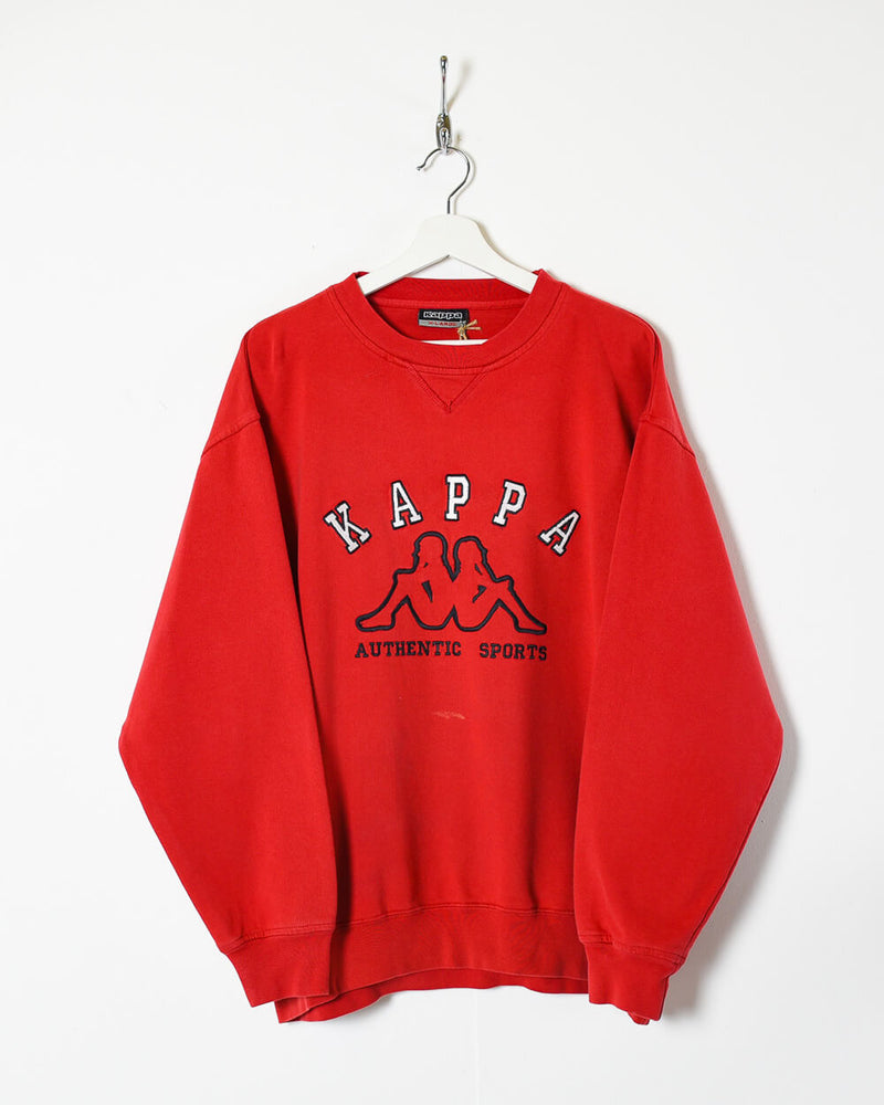 Kræft Nat sted Tidsplan Vintage 90s Cotton Red Kappa Authentic Sports Sweatshirt - X-Large– Domno  Vintage