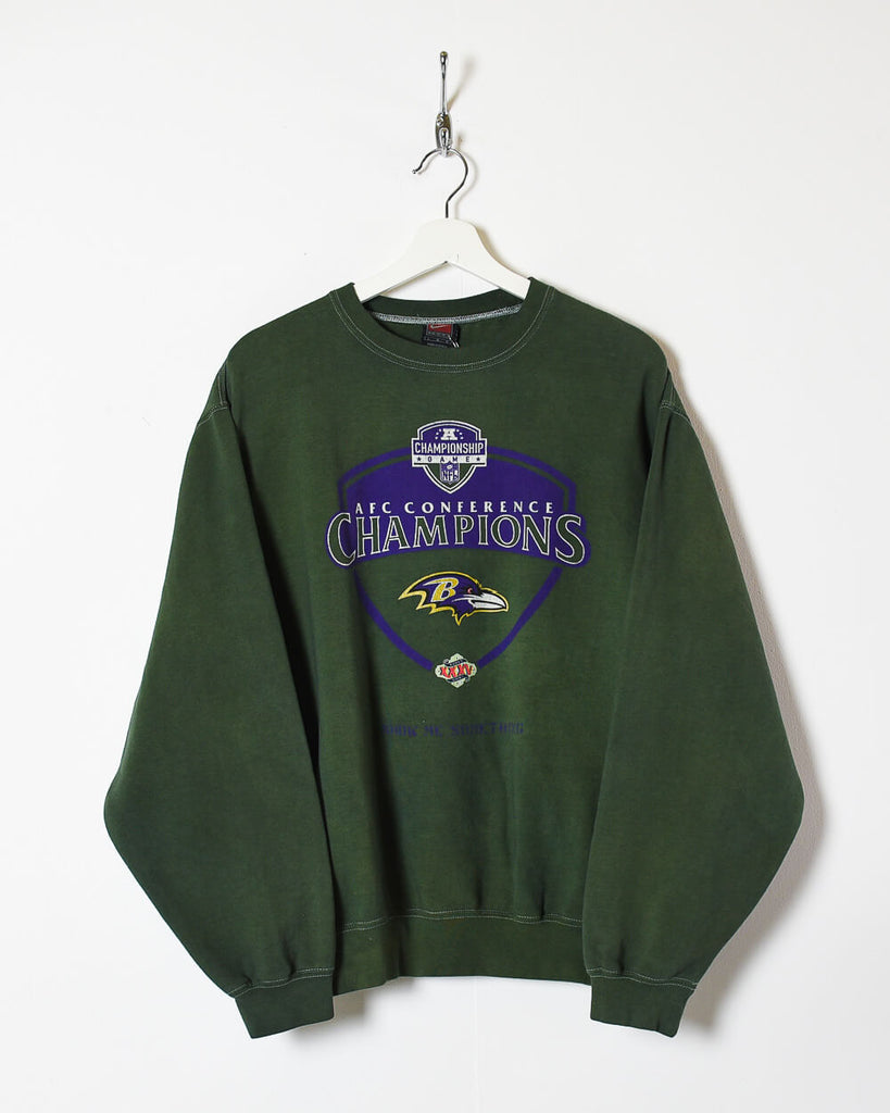 En la mayoría de los casos Mirar furtivamente Peregrino Nike NFL Baltimore Ravens AFC Conference Champions Sweatshirt - Large |  Domno Vintage