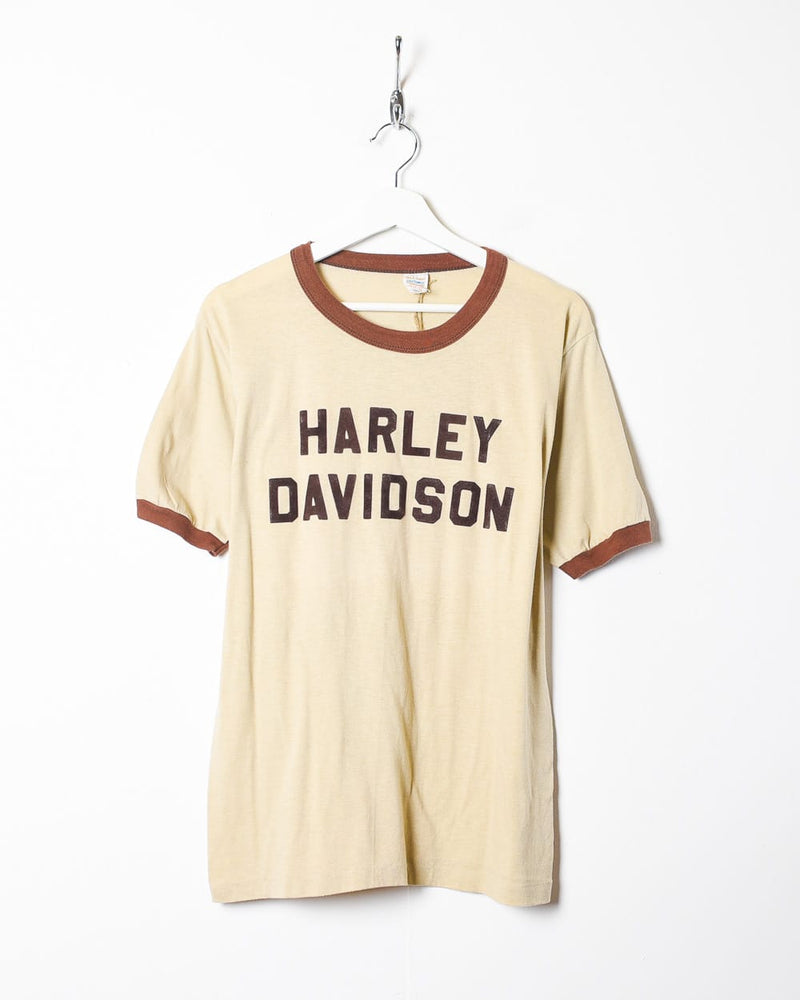 Vintage 80s Neutral Harley Davidson 80s T-Shirt - Large Cotton