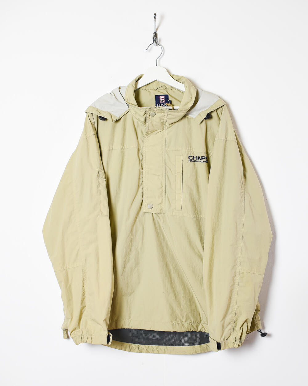 Ralph Lauren Chaps 1/4 Zip Hooded Windbreaker Jacket - X-Large | Domno  Vintage
