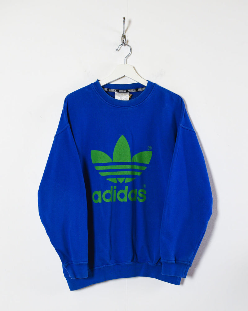 90s Blue Adidas Sweatshirt - Medium Cotton– Domno Vintage