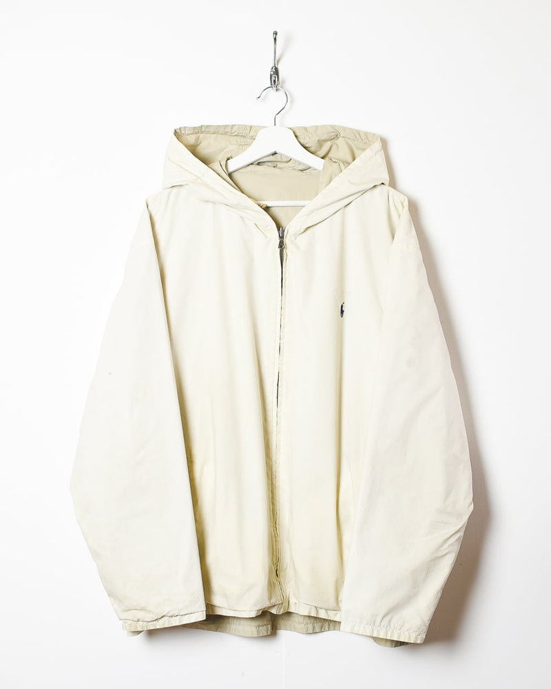 Vintage 90s Neutral Polo Ralph Lauren Reversible Hooded