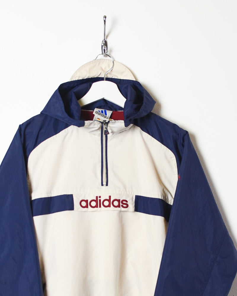 Vintage Neutral Adidas Windbreaker Jacket - Medium Polyester– Vintage