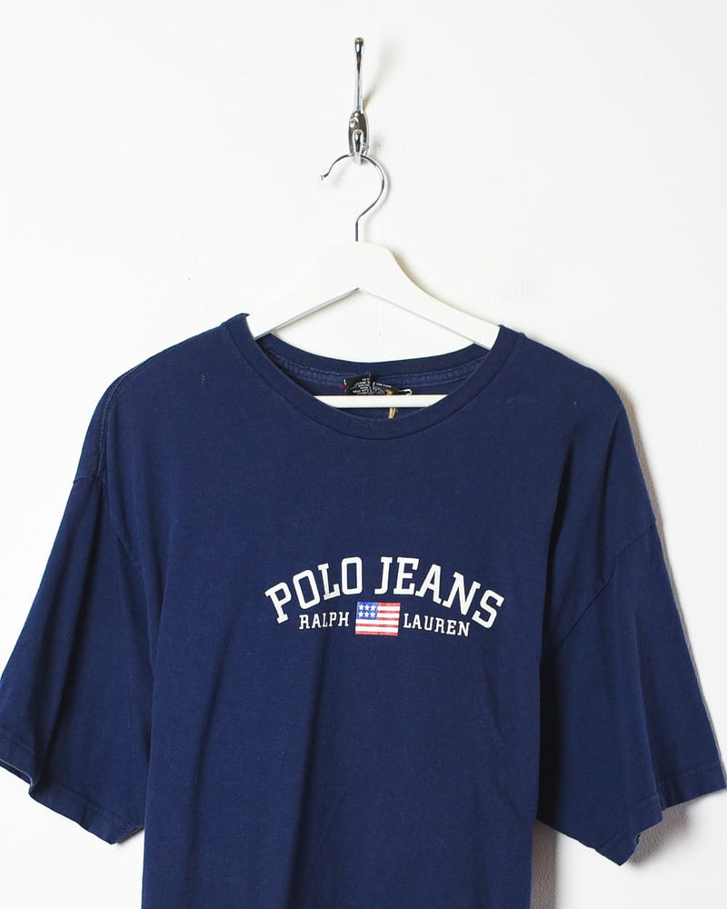 Navy Polo Lauren T-Shirt - XX-Large Cotton– Domno Vintage