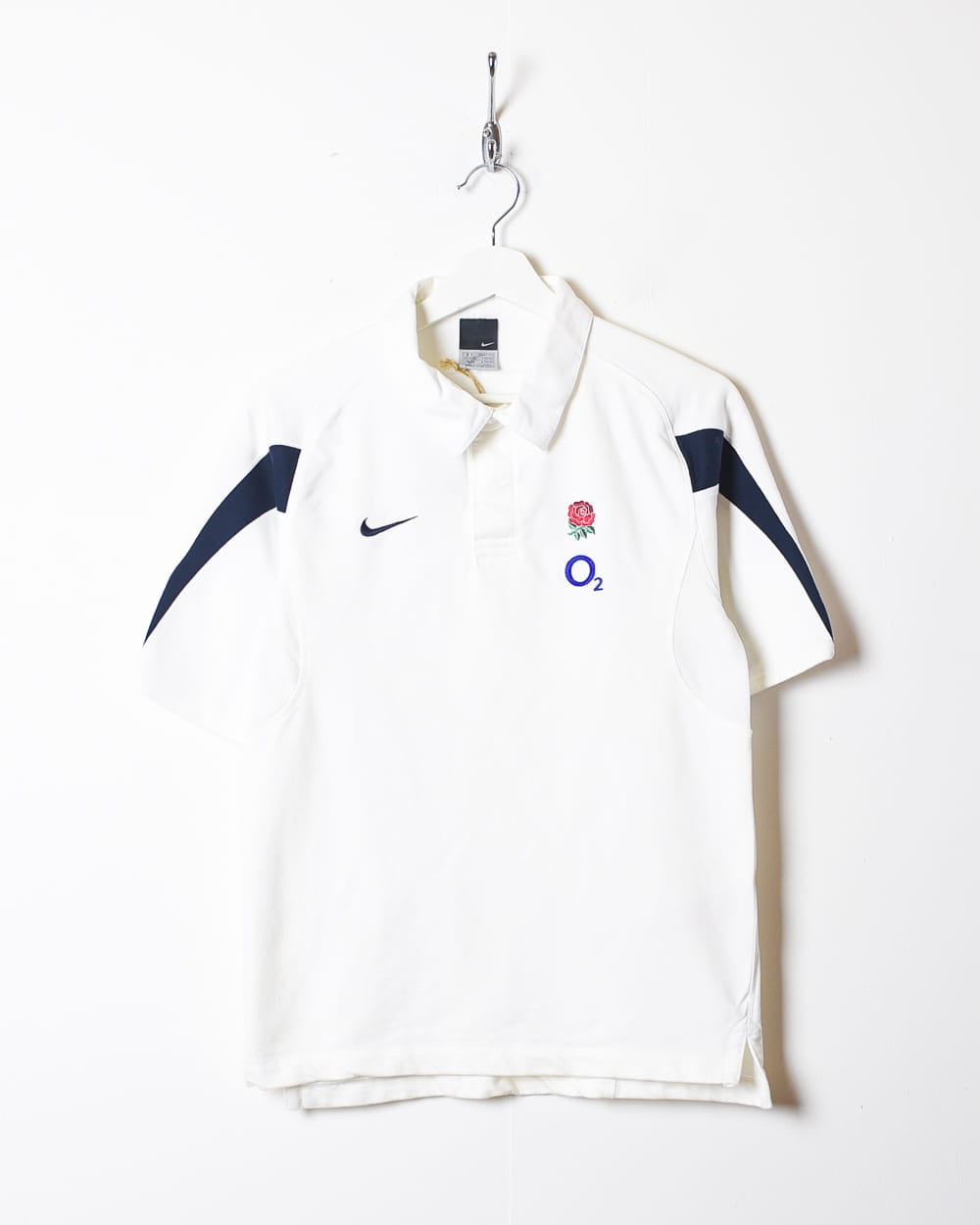 10s+ White Nike England Rugby Polo - X-Small Cotton– Domno Vintage