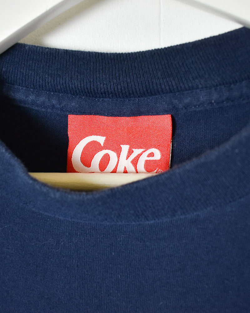 Vintage 90s Cotton Navy 1994 Coca Cola Bear T-Shirt - Large– Domno