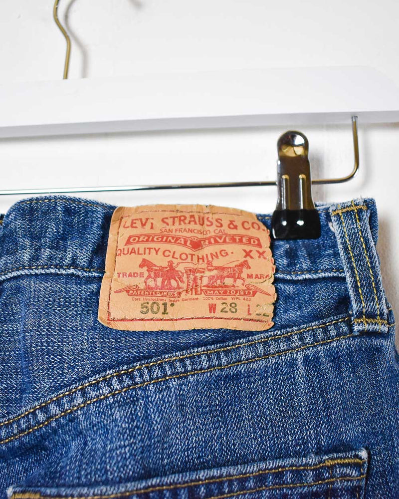 Vintage 00S Navy Levi'S 501 Jeans - W28 L32 Cotton– Domno Vintage