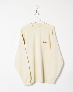 vaardigheid Het is de bedoeling dat Port Vintage 90s Cotton Plain Neutral Nike Sweatshirt - Large– Domno Vintage