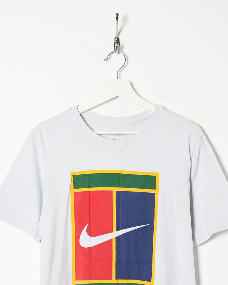 bandera nacional Abiertamente col china Vintage 00s White Nike Challenge Court T-Shirt - Small Cotton– Domno Vintage