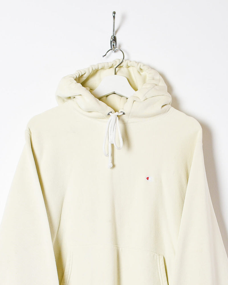 Vintage 10s+ Neutral Champion Reverse Weave Hoodie - Small Cotton