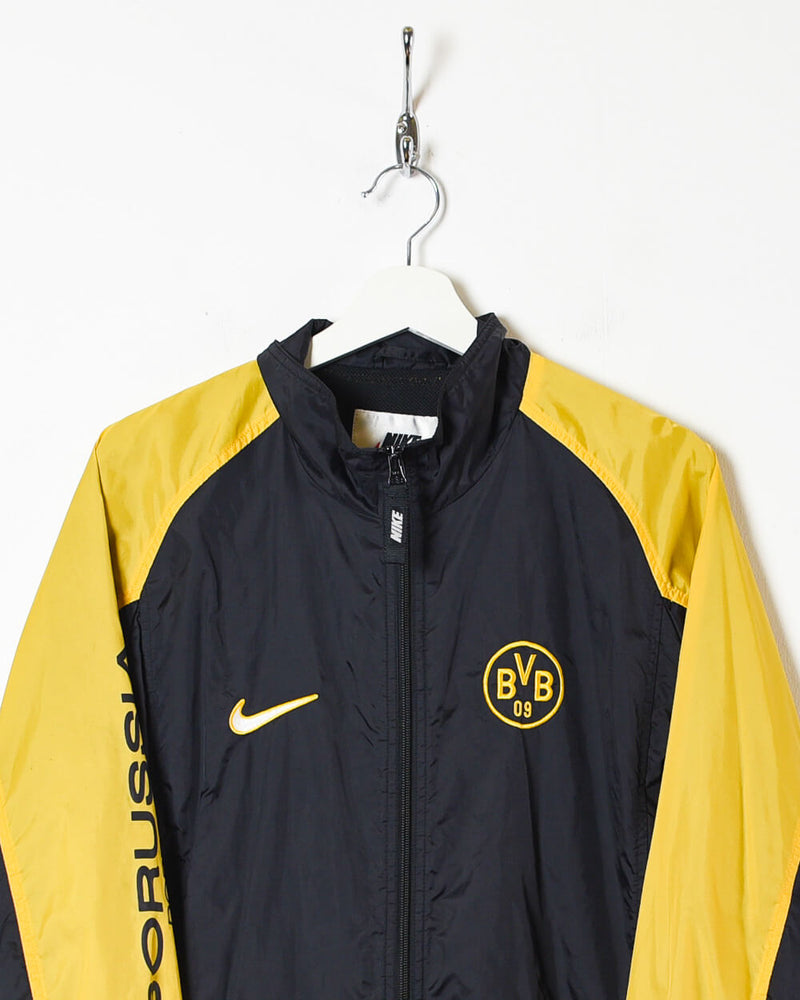 In de meeste gevallen walgelijk inhalen Vintage 90s Black Nike 90s Borussia Dortmund Training Windbreaker Jacket -  Medium Polyester– Domno Vintage