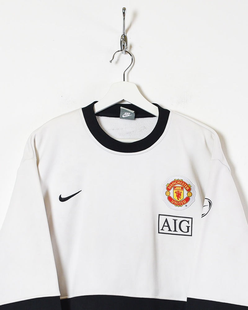 Vintage 00s White Nike Manchester United 00s Training Sweatshirt