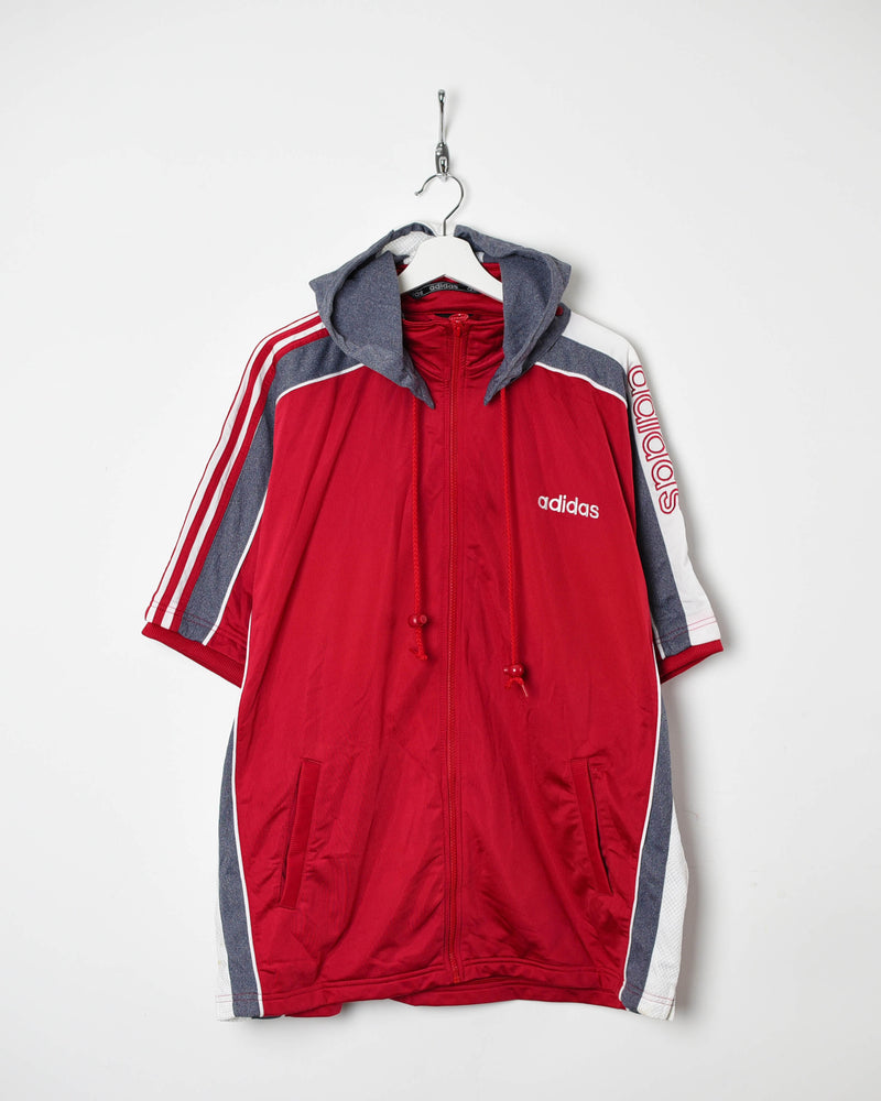 Adidas Short Sleeve Tracksuit Top - XX-Large | Domno Vintage