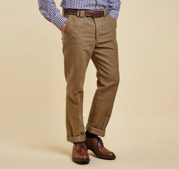 barbour traditional fit moleskin trousers