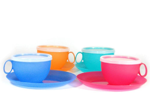 Plastic Bowls With Lids Purple, Blue, Light Blue Collection Of 4, 6, 8 –  Poland's Best Amber