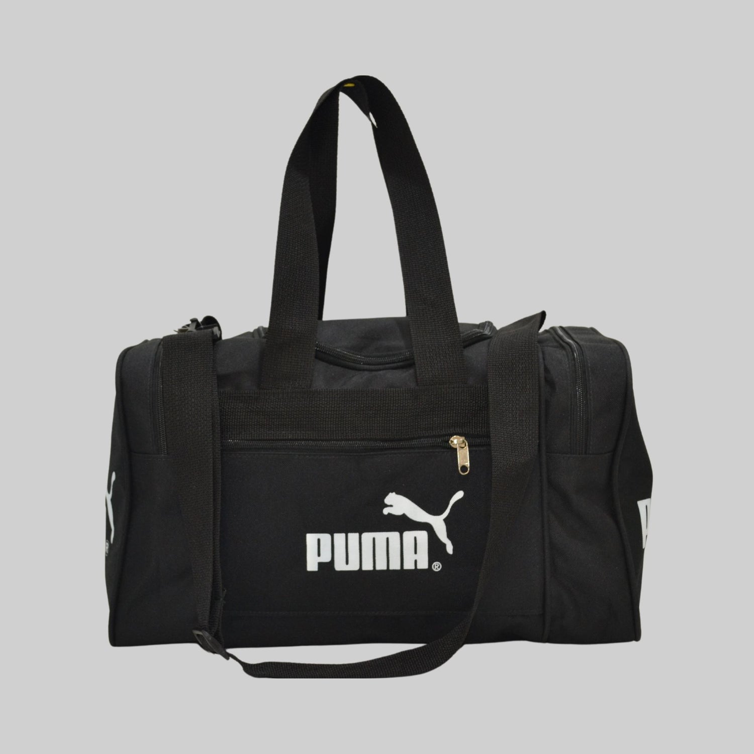 black puma duffel bag