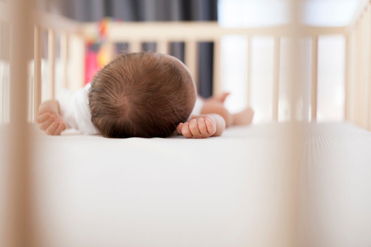 Baby Sleeping Inside the Crib