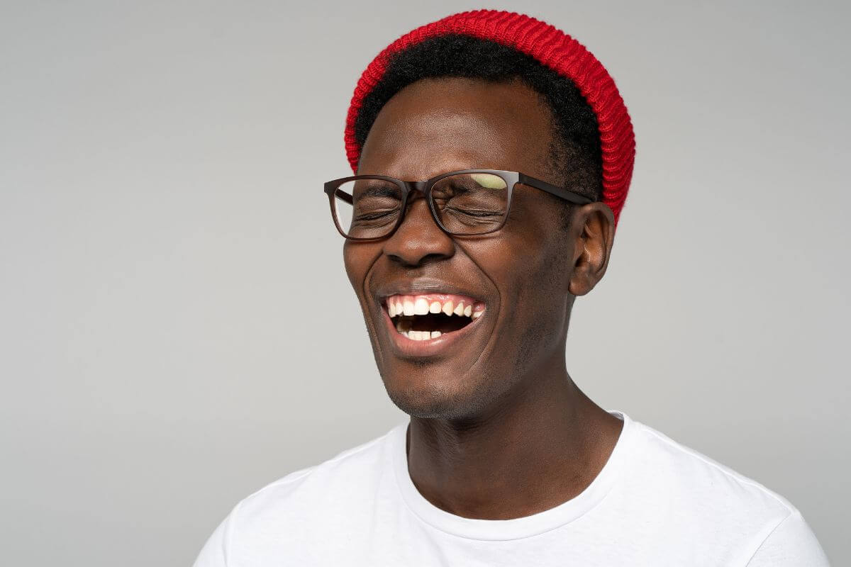 Man Laughing in a Good Mood