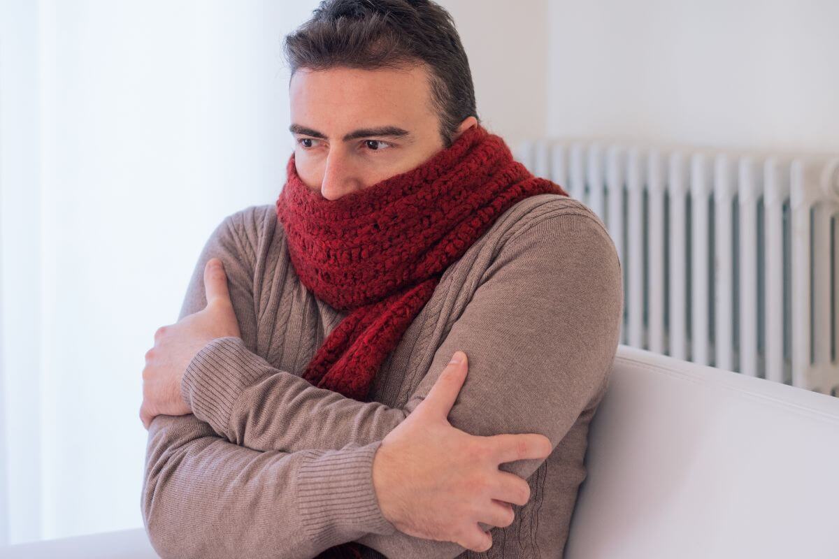 Man Getting Really Cold