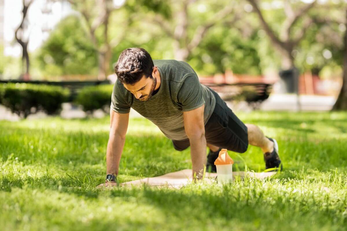 Man Burning Fat by Exercising