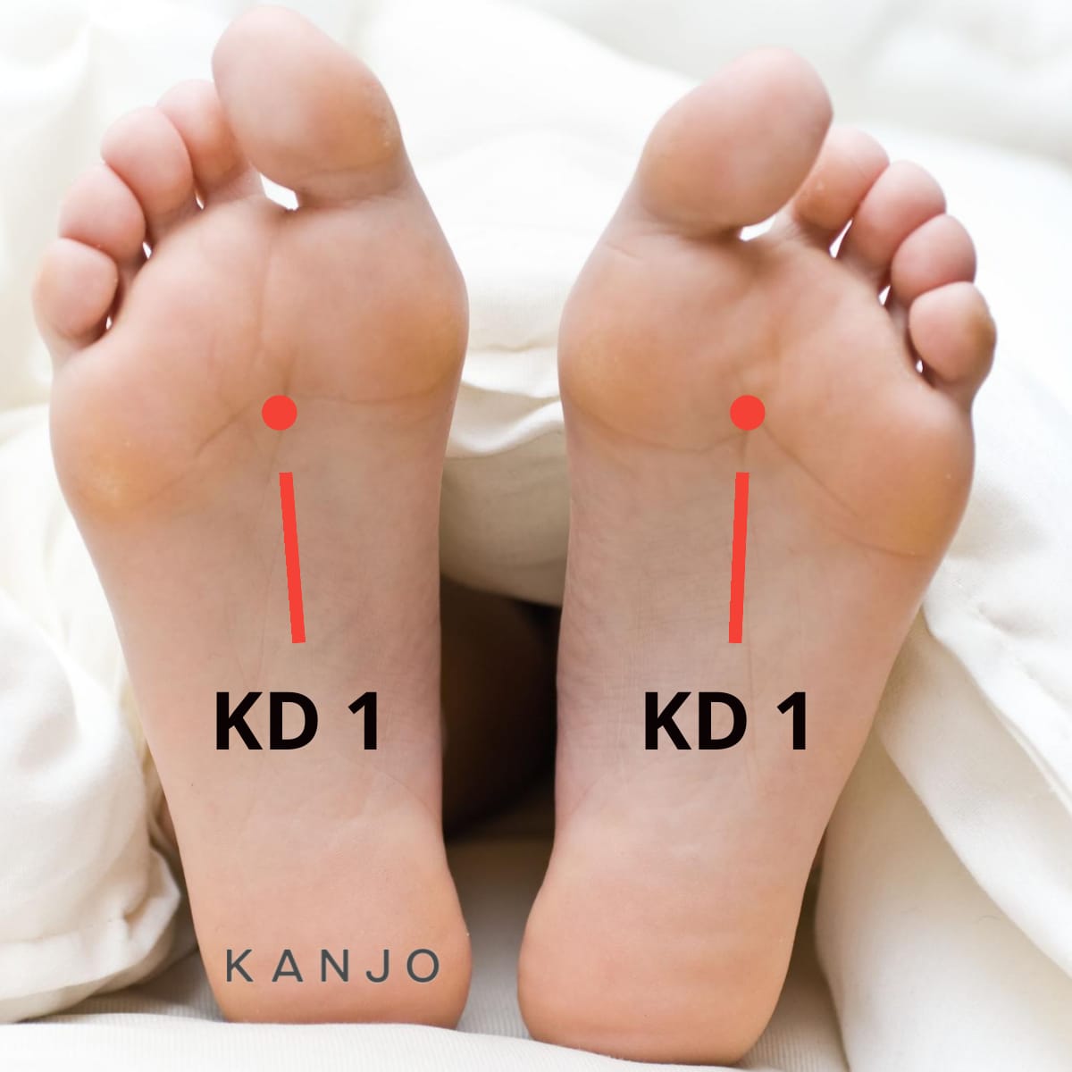 Kidney 1 (KD 1) Pressure Point