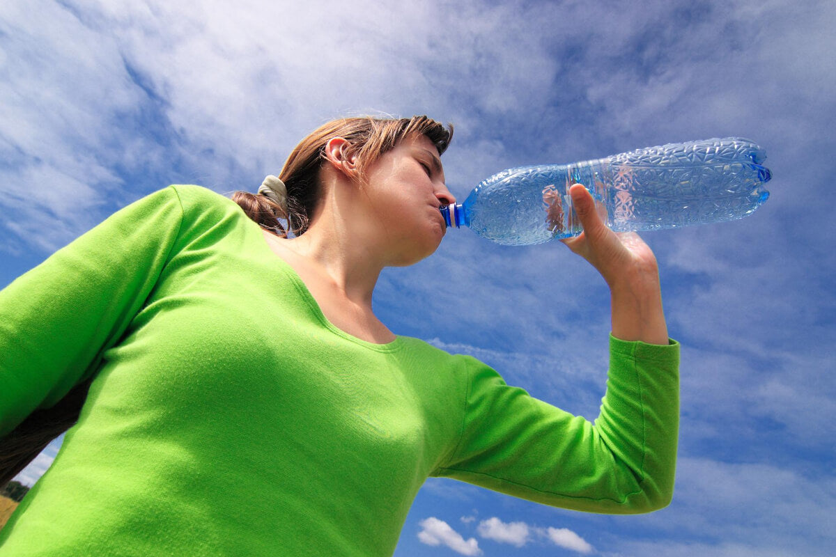 Dehydrated Woman Drinking Water