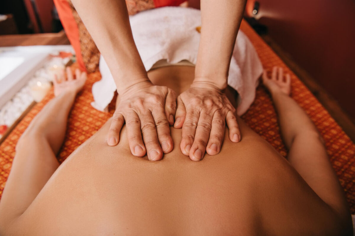 Massaging back