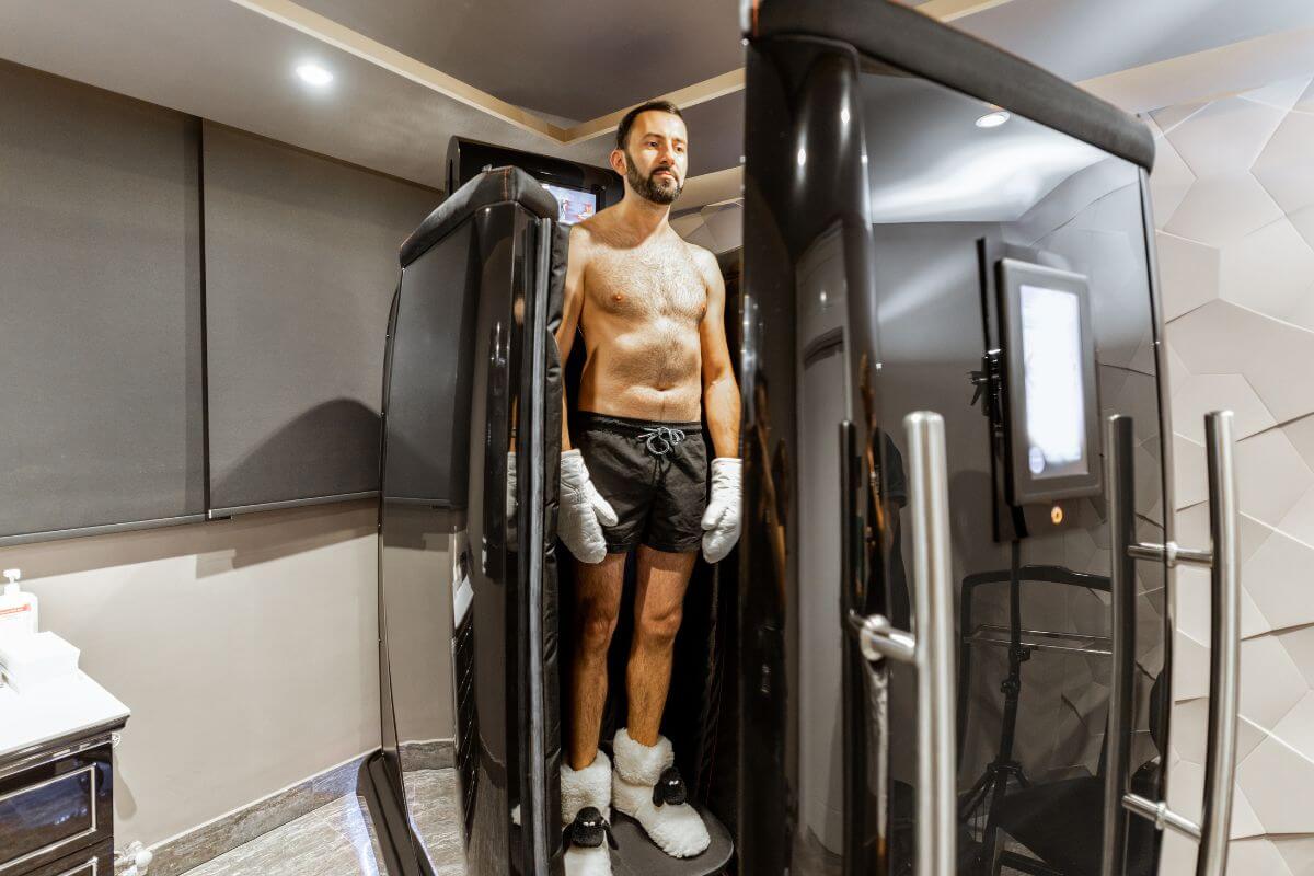 Man Getting Ready For Whole-Body Cryotherapy