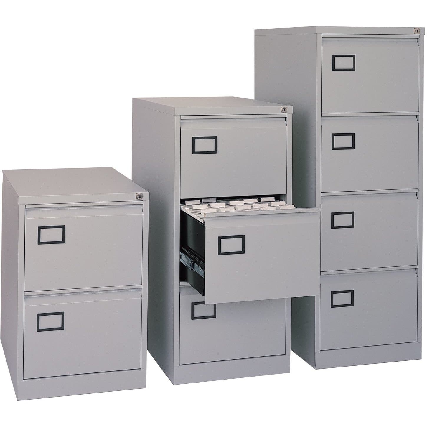 filing cabinets on white bakground