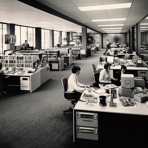 office furniture in 60's