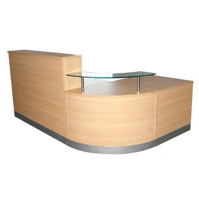 L Shaped Reception Counter MW - A1 Office Furniture