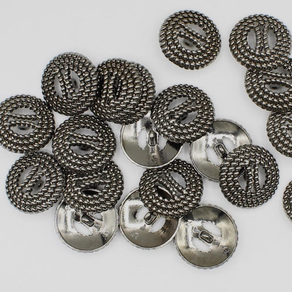 Old Silver Metal Shank Button with Spade Pattern #KMQ4000  boutonboutonsbutonsbuttonbuttonshotKMQknoopknoop op  voetknopknopenknoppknoppenold silveruniformeuniformknopen – ACCESSOIRES  LEDUC