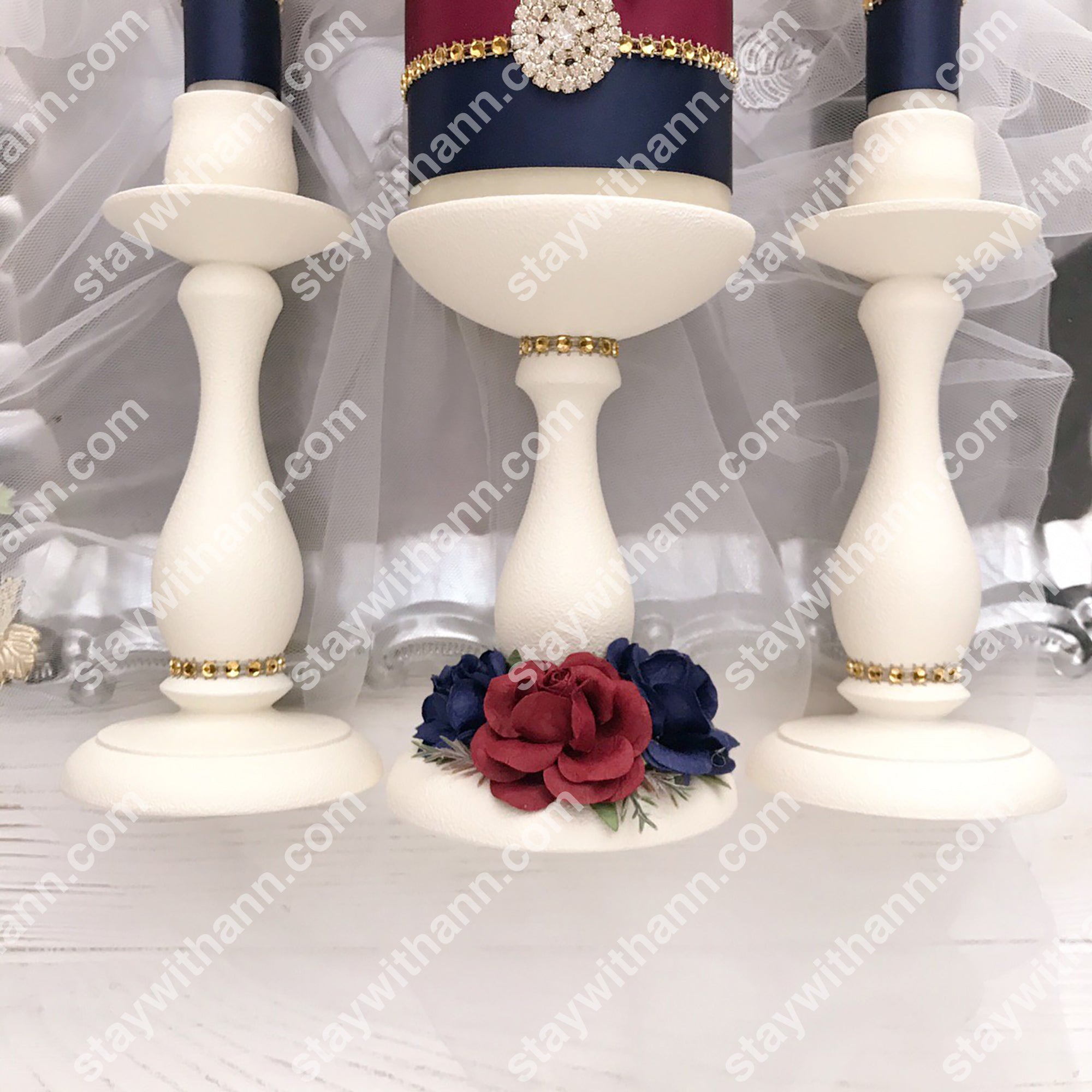 ivory wedding candles