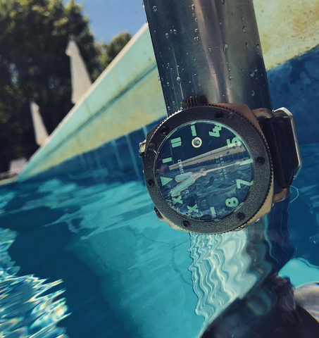 Bronze Watches Waterproof in pool