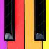 Led Wandbild Bunte Klaviertasten Quadrat Zoom