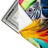 Led Wandbild Federn Papagei Hochformat Materialvorschau