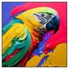 Led Wandbild Federn Papagei Quadrat Produktvorschau Frontal