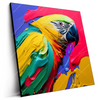 Led Wandbild Federn Papagei Quadrat Produktvorschau Seitlich