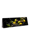 Led Wandbild Oliven Splash Panorama Produktvorschau Seitlich
