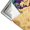 Led Wandbild Weltkarte Retro Bunt Panorama Materialvorschau